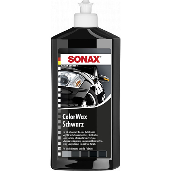 SONAX 298200 Цветной воск "Черный блеск" + карандаш (черный) 0,5л